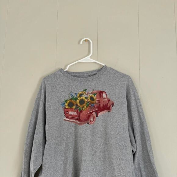 Tractor supply truck & flower bed gray long sleeve shirt  unisex large - Picture 2 of 4